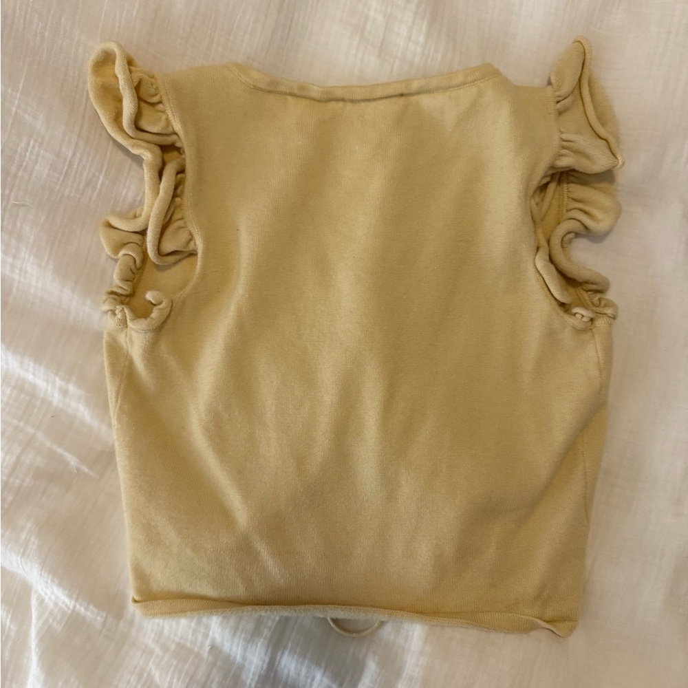 Vestique Butter Yellow Ruffle Top - Picture 3 of 3